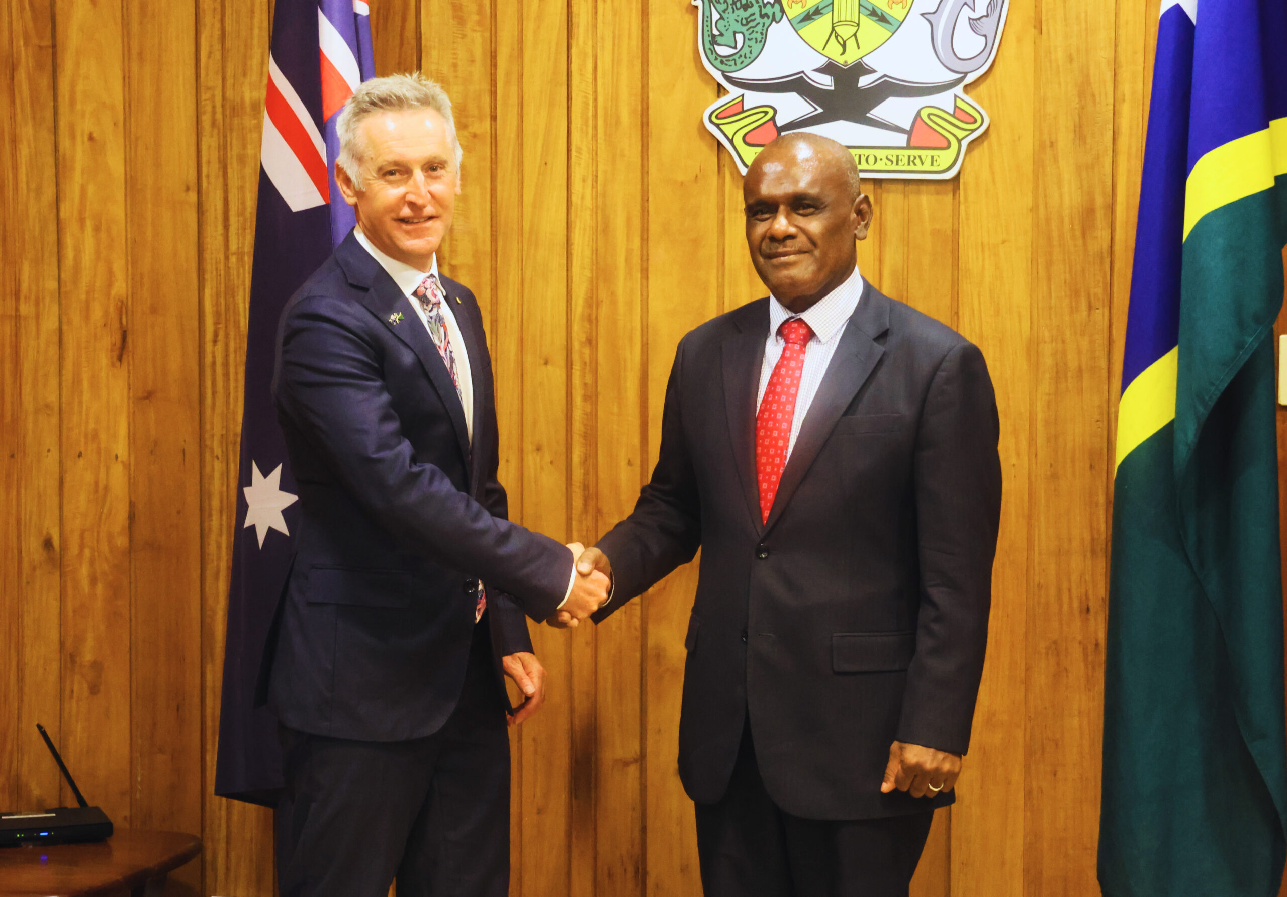Prime Minister Manele Receives Australian High Commissioner-Designate, His Excellency Jeff Roach
