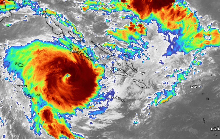 Category 3 Severe Cyclone Maila Intensifies Southwest Of Rendova Island, Western Solomons