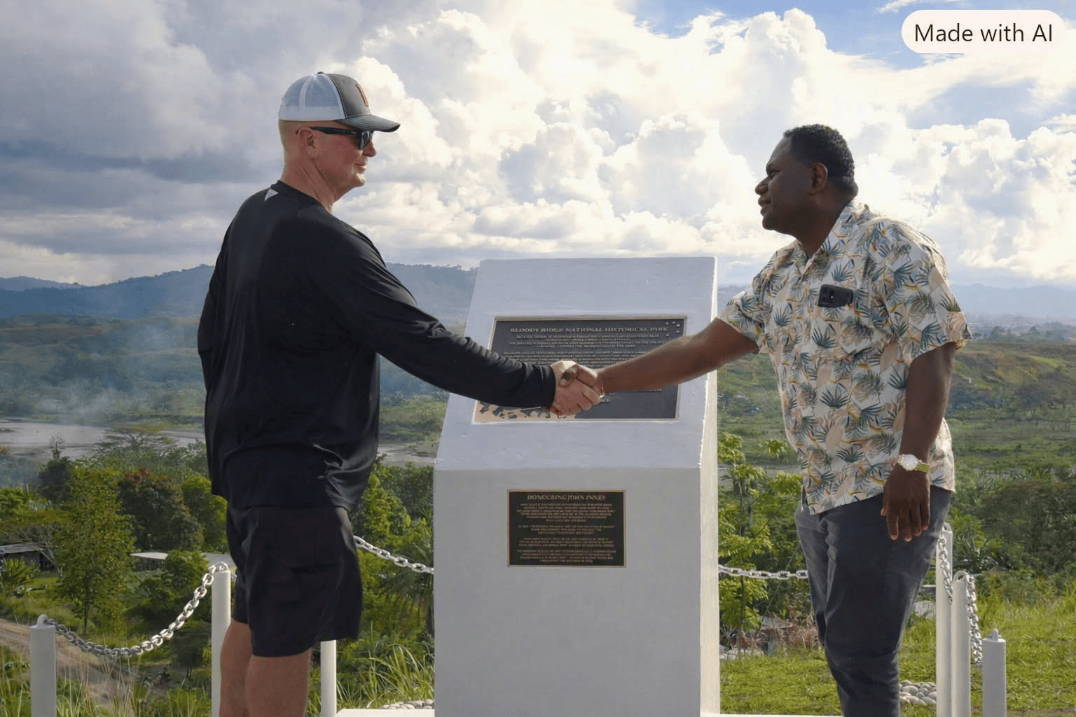 Stolen Bloody Ridge Plaque Replaced